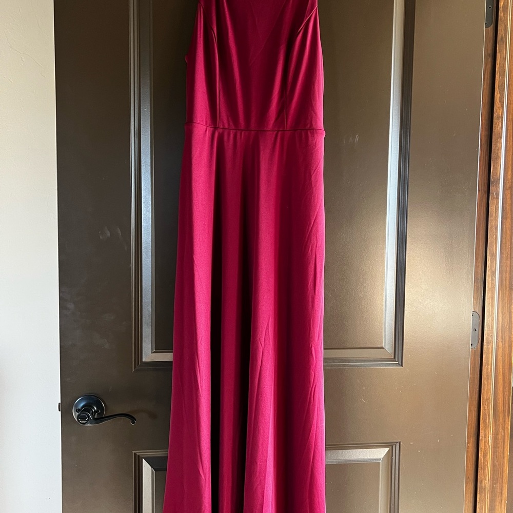 Burgundy Maxi Gown for Prom